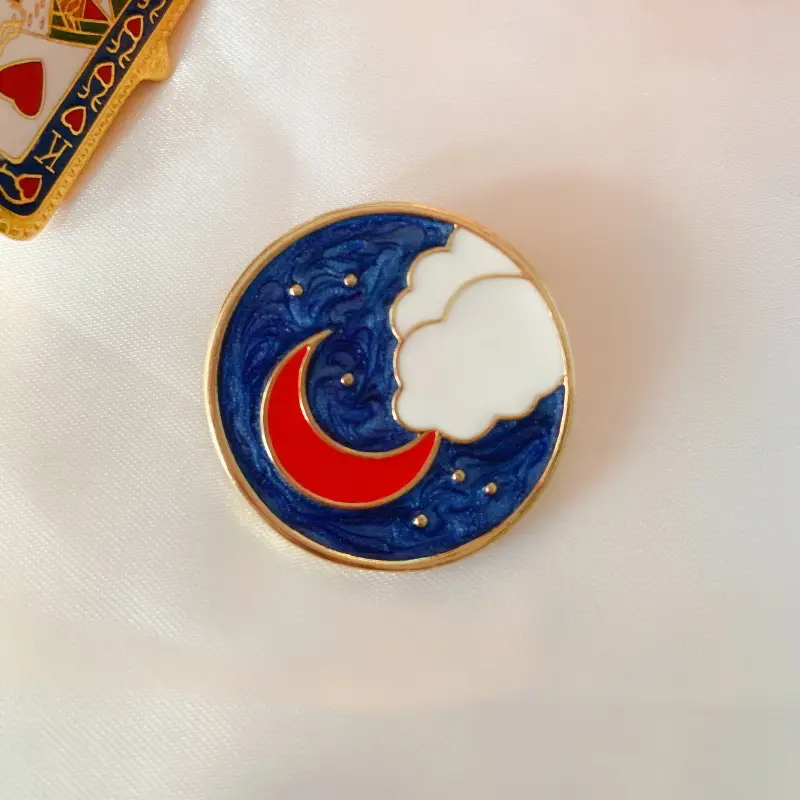 Qingdao Couple Sun Moon Brooch Oil Drip Enamel 2019 - Image 5
