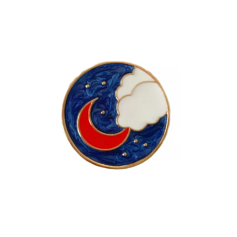 Qingdao Couple Sun Moon Brooch Oil Drip Enamel 2019 - Image 2