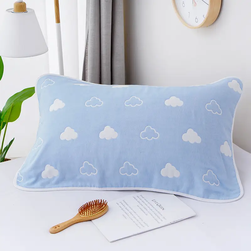 Children Cotton Cartoon Pillow Towel Set Blue - Image 4