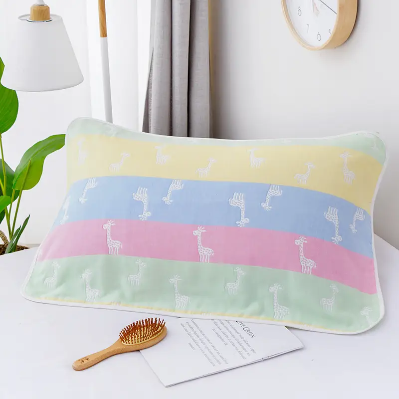 Children Cotton Cartoon Pillow Towel Set Blue - Image 5