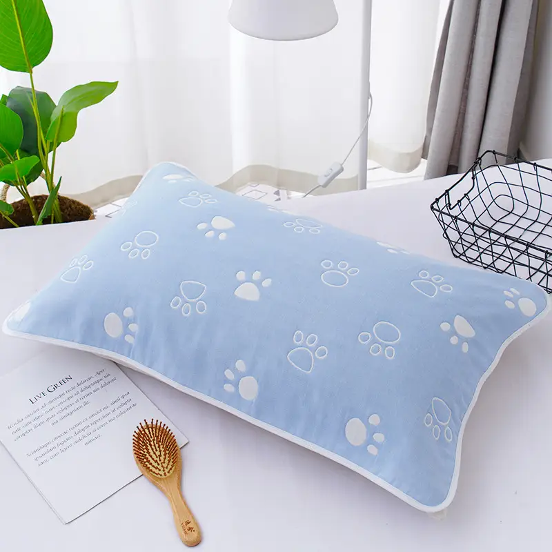 Children Cotton Cartoon Pillow Towel Set Blue - Image 7