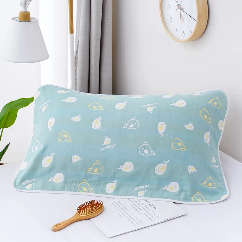Children Cotton Cartoon Pillow Towel Set Blue - Image 8