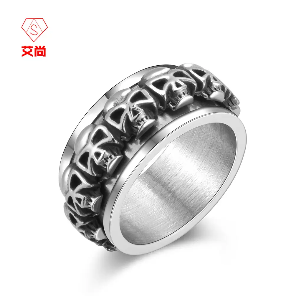 Men's Black Titanium Stainless Steel Ring — feature 38
