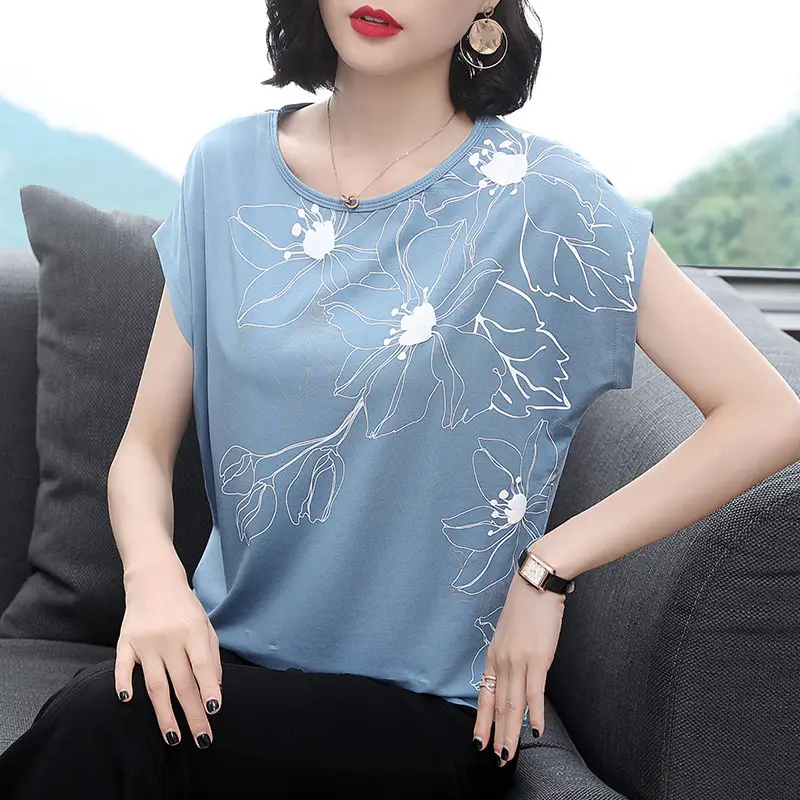 2023 Cotton Batwing T-Shirt Large Women Medium - Image 4