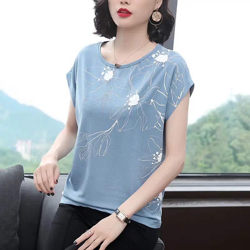 2023 Cotton Batwing T-Shirt Large Women Medium - Image 5