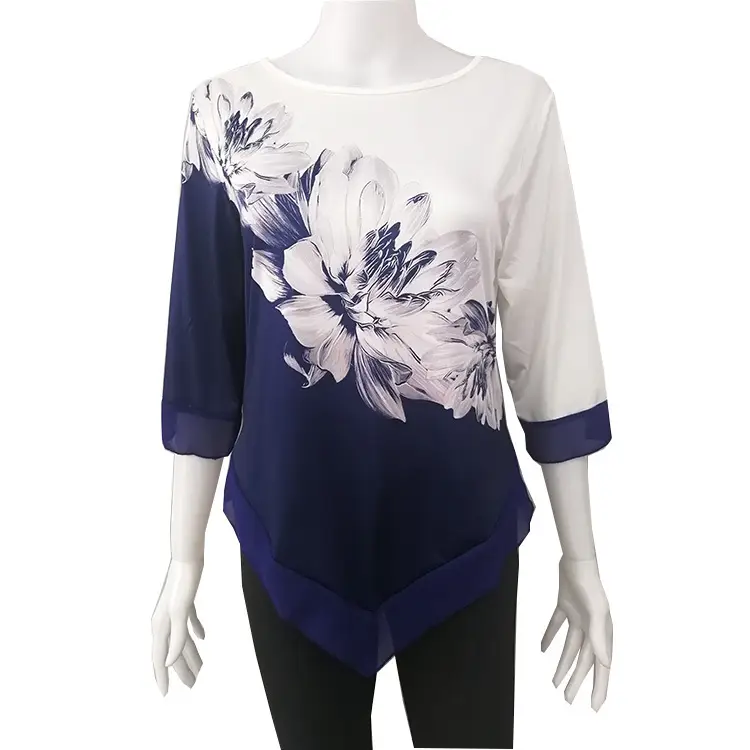 Women's 2020 Spring Summer Floral Print T-Shirt Set - Image 2