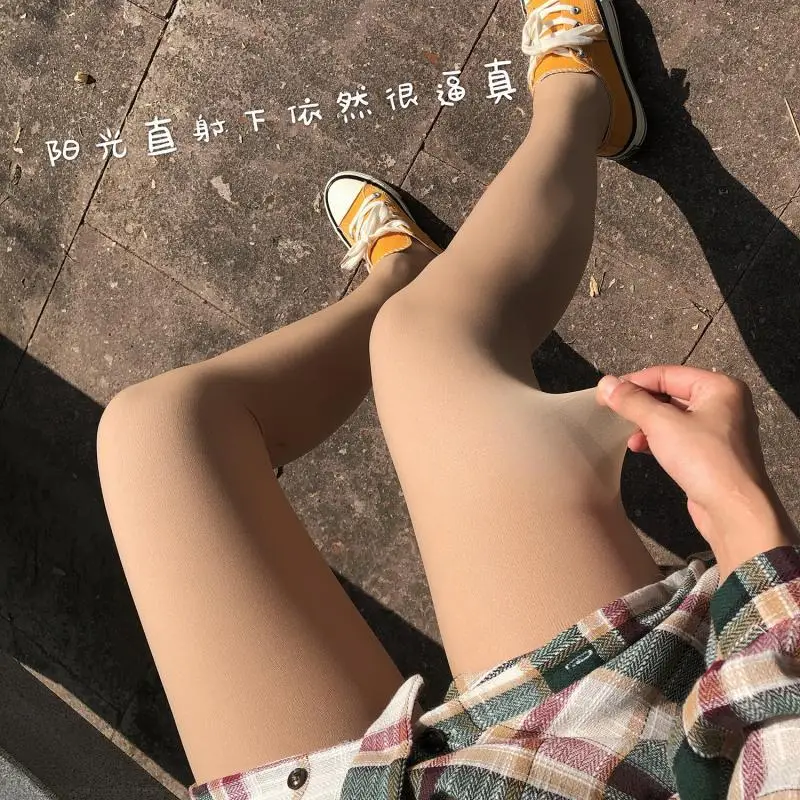 帮手主图-秋冬光腿裸腿神器T裆肉色自然裸感加绒双层打底裤丝袜