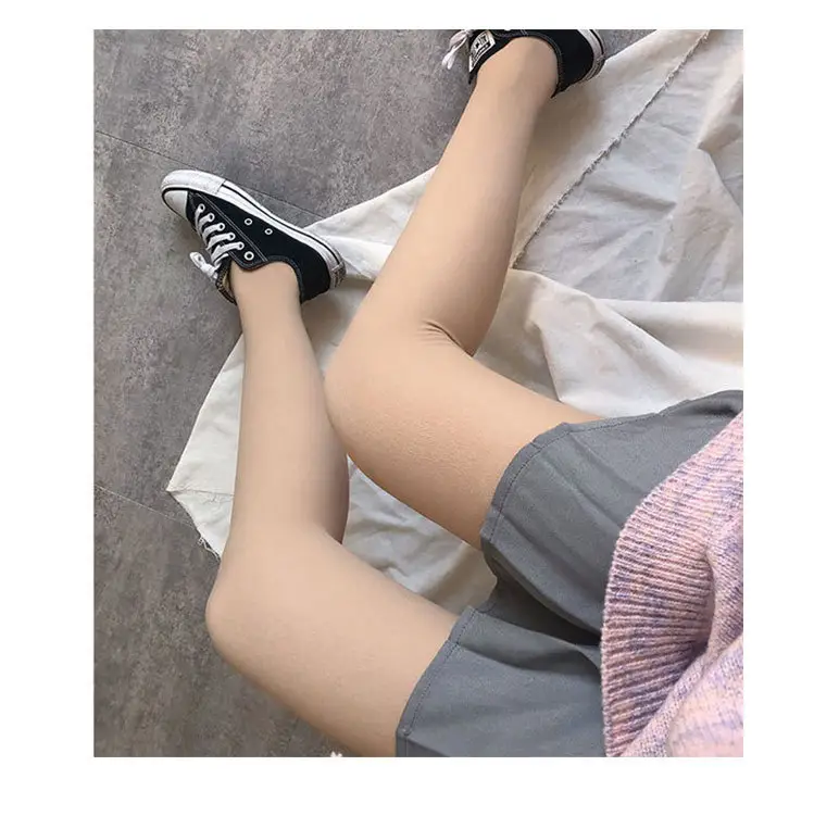 帮手描述图:秋冬光腿裸腿神器T裆肉色自然裸感加绒双层打底裤丝