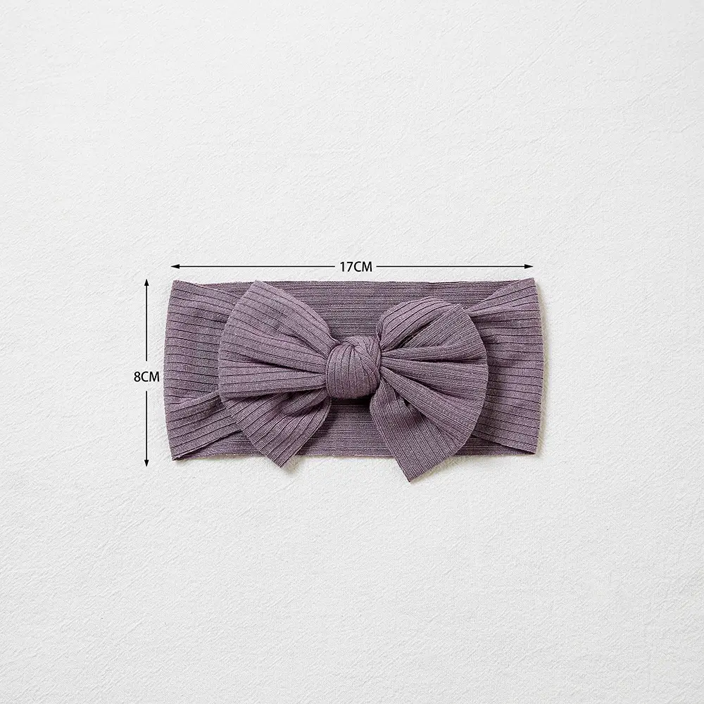 Brown Knit Bow Baby Headband for Girls - Image 38