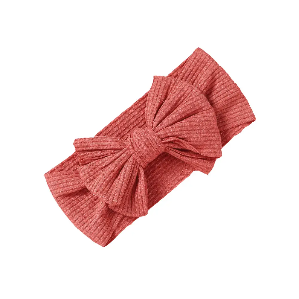 Brown Knit Bow Baby Headband for Girls - Image 39