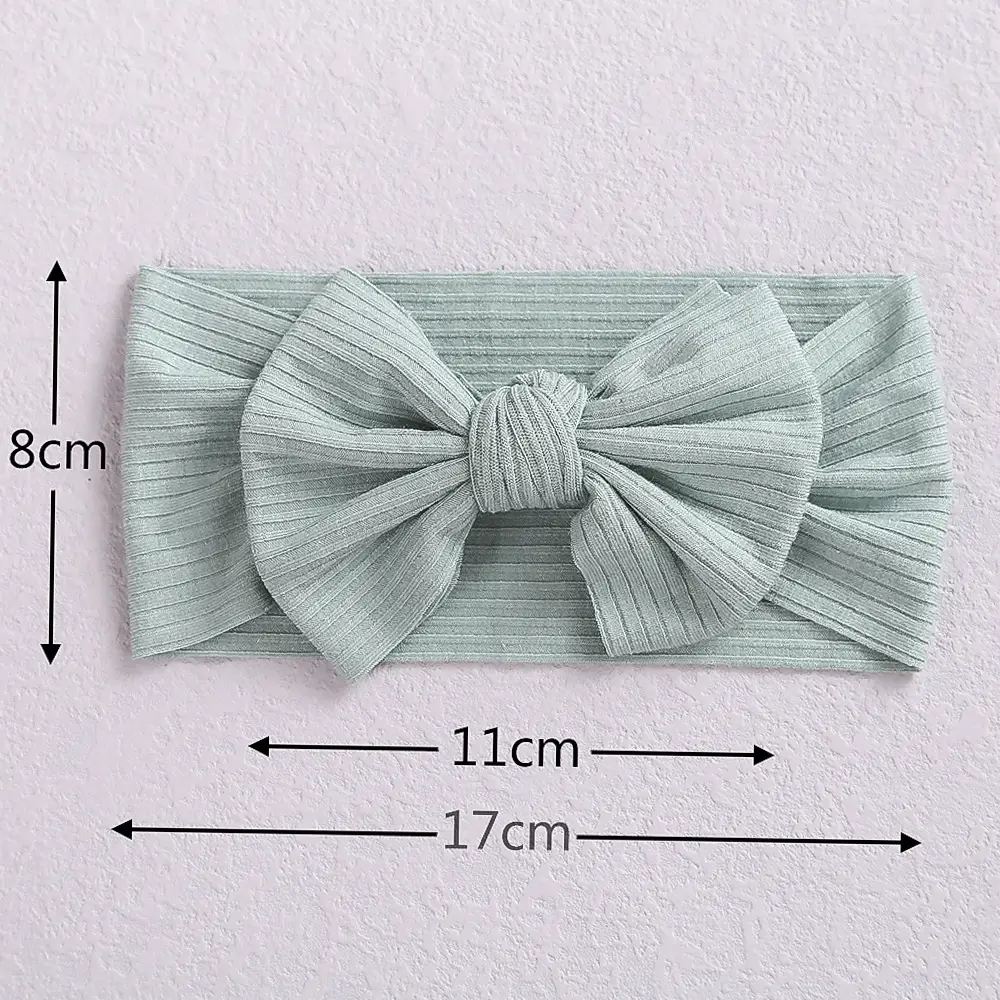 Brown Knit Bow Baby Headband for Girls — feature 4