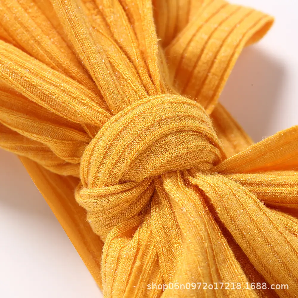 Brown Knit Bow Baby Headband for Girls — feature 5