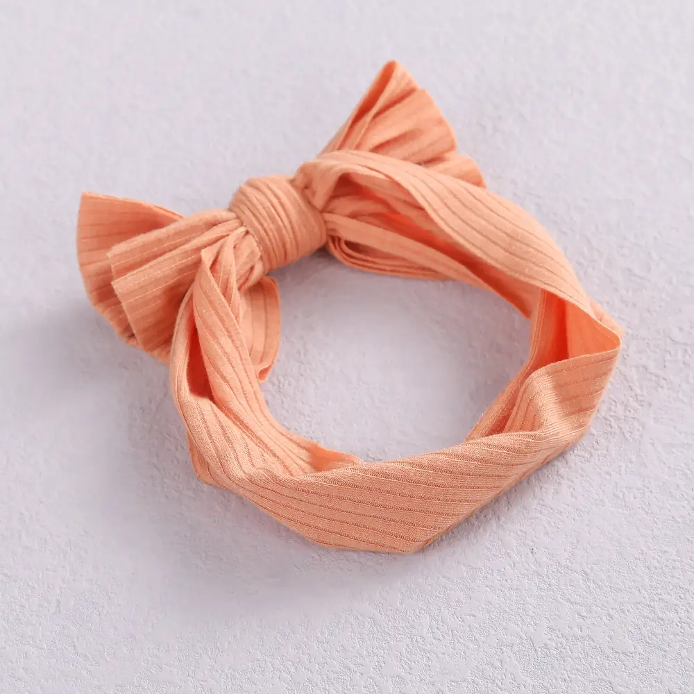 Brown Knit Bow Baby Headband for Girls — feature 7