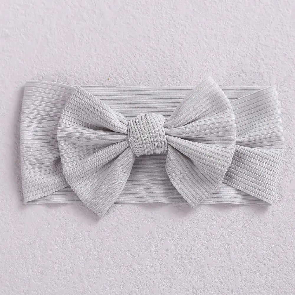 Brown Knit Bow Baby Headband for Girls - Image 17