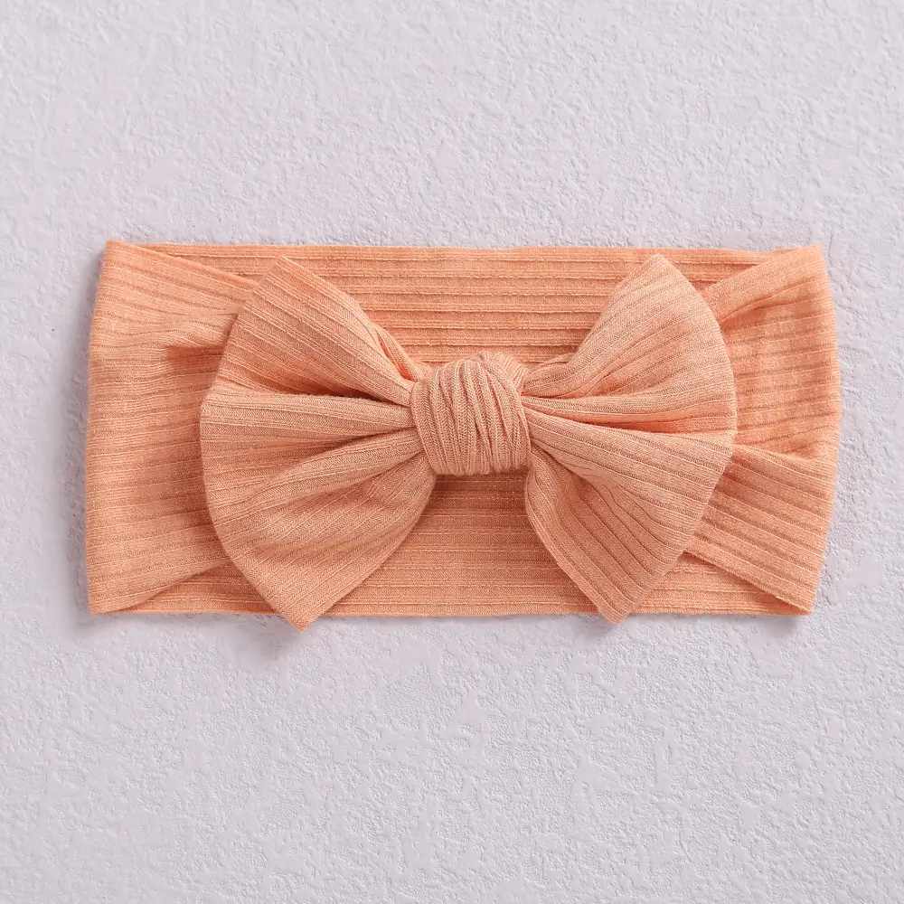 Brown Knit Bow Baby Headband for Girls - Image 16