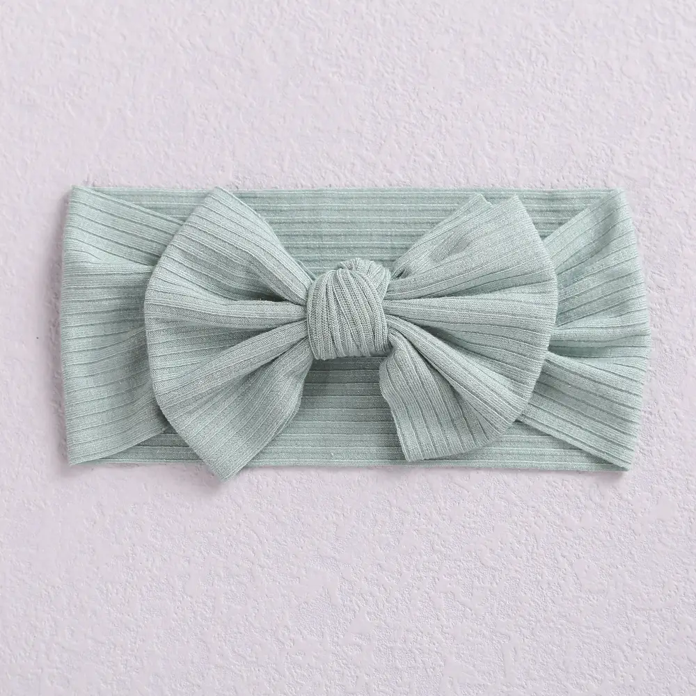 Brown Knit Bow Baby Headband for Girls - Image 20