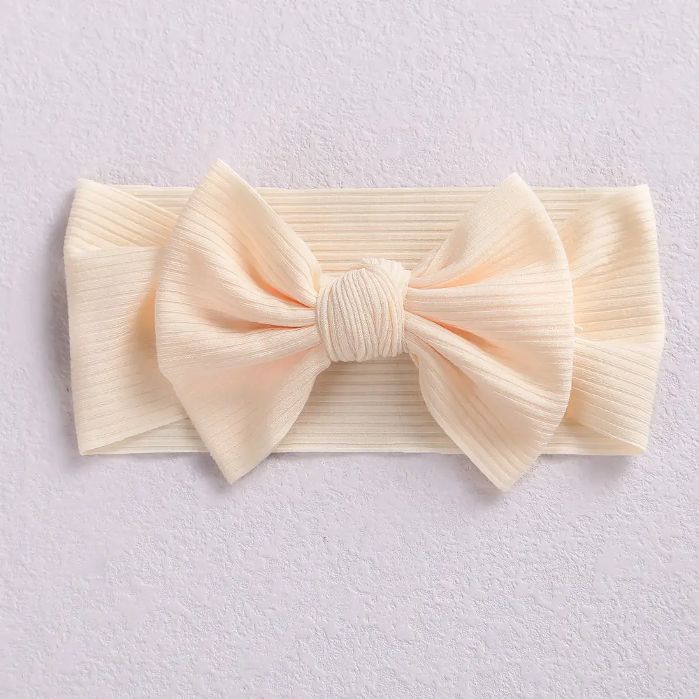Brown Knit Bow Baby Headband for Girls - Image 21
