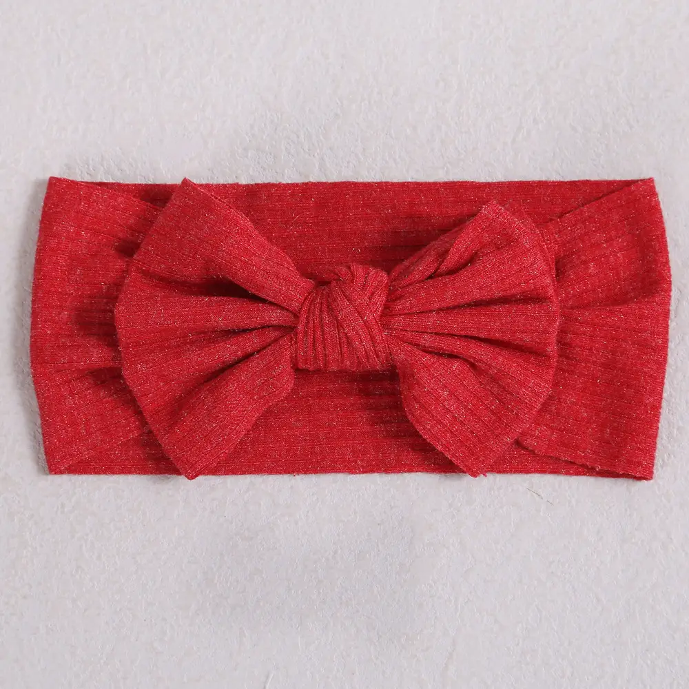 Brown Knit Bow Baby Headband for Girls - Image 22