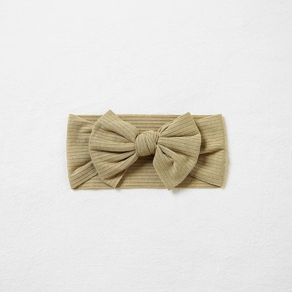 Brown Knit Bow Baby Headband for Girls - Image 29