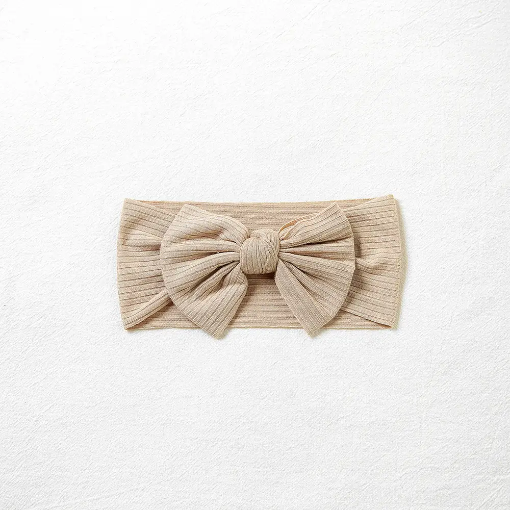 Brown Knit Bow Baby Headband for Girls - Image 31