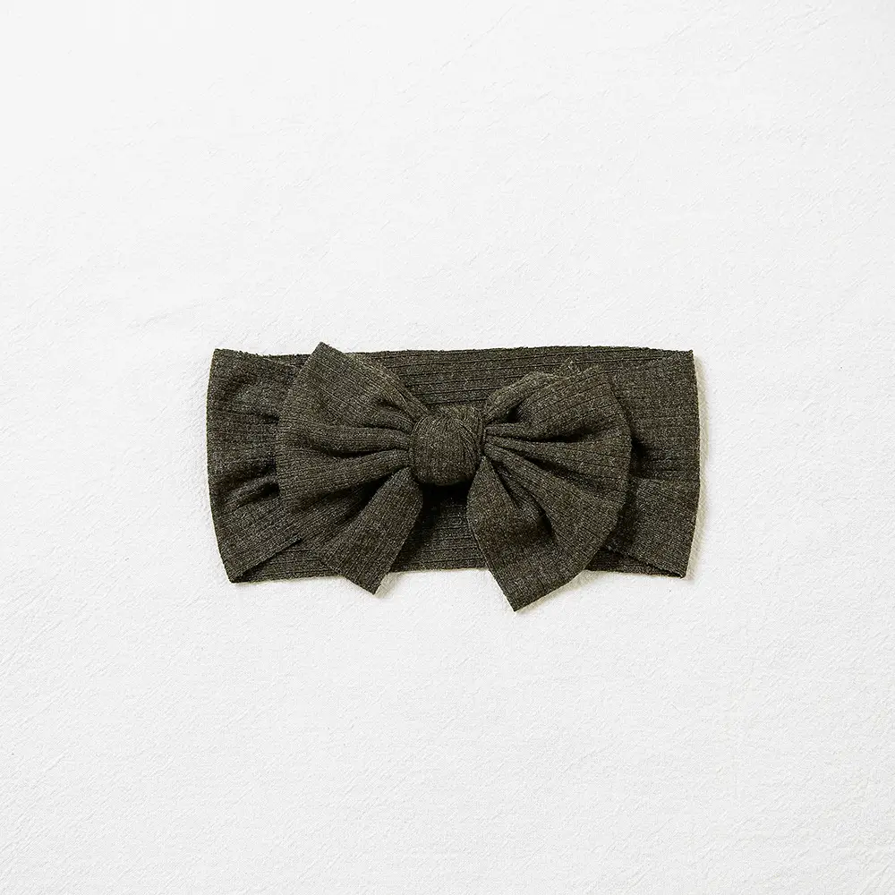 Brown Knit Bow Baby Headband for Girls - Image 34