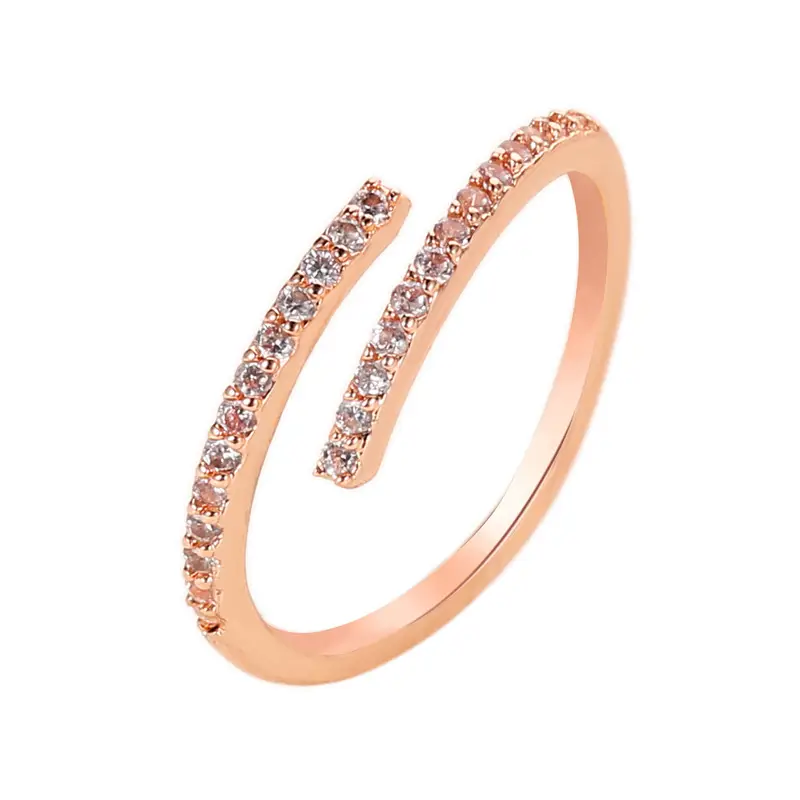 Women Korean-style Adjustable Zircon Ring - Image 7