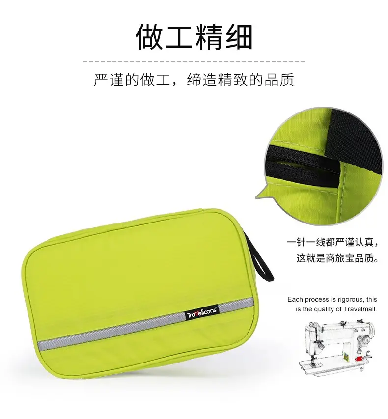 Blue Waterproof Women's Travel Toiletry Bag — feature 10