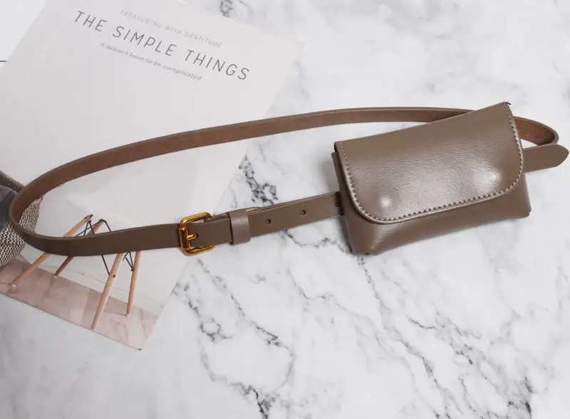 Red Leather Belt with Gold Clasp for Women — feature 11