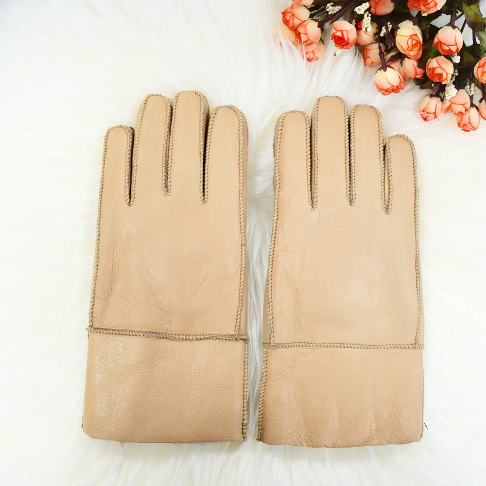 Men's Winter Fur Gloves Warm Motorcycle Riding Cold Proof - Image 5