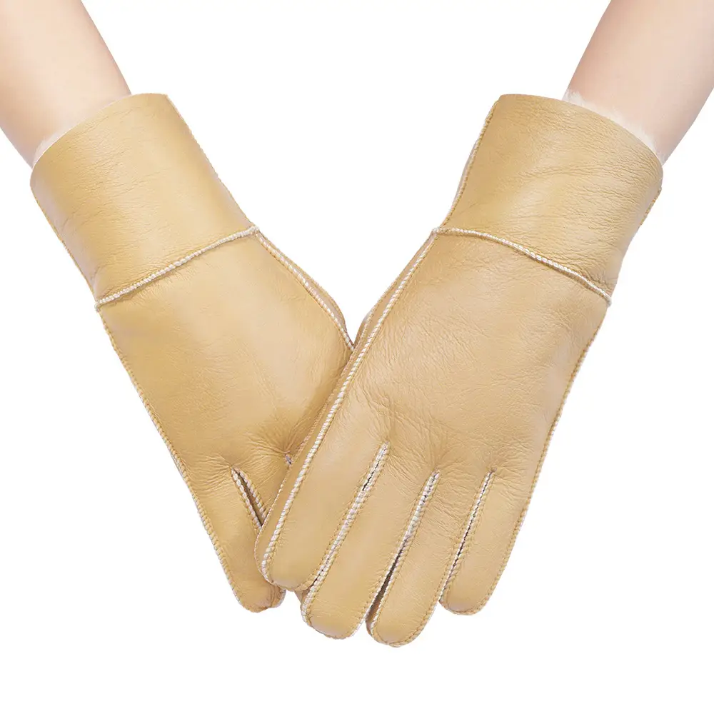 Men's Winter Fur Gloves Warm Motorcycle Riding Cold Proof - Image 3