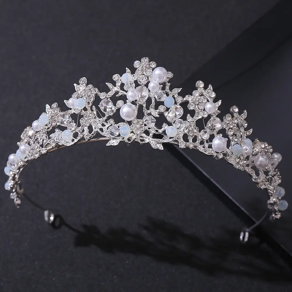 Korean Classic Wedding Headband with Crystal Embellishment - Image 12