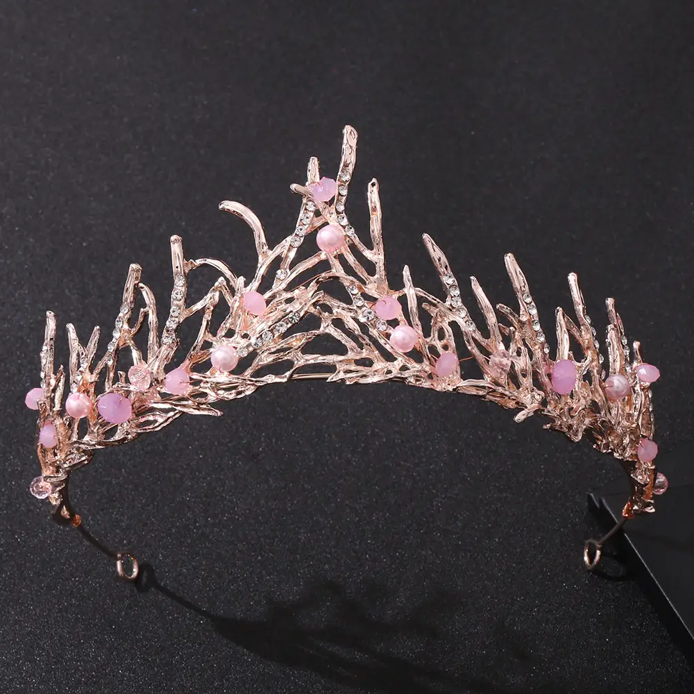 Korean Classic Wedding Headband with Crystal Embellishment - Image 2