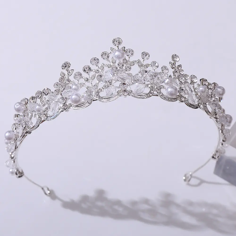 Korean Classic Wedding Headband with Crystal Embellishment - Image 4