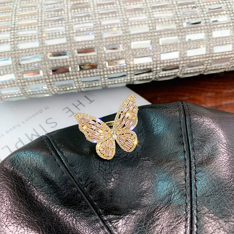 Luxury Butterfly Zircon Ring for Women - Image 6
