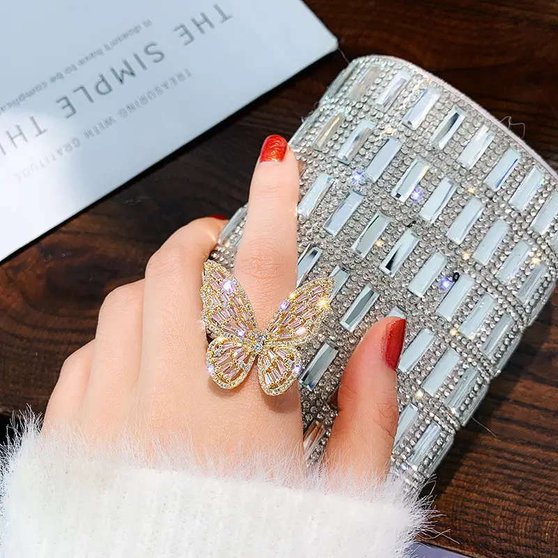 Luxury Butterfly Zircon Ring for Women - Image 2