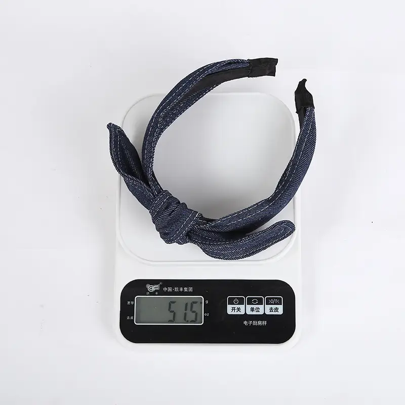 Denim Headband with Bow for Women Face Washing & Makeup - Image 6