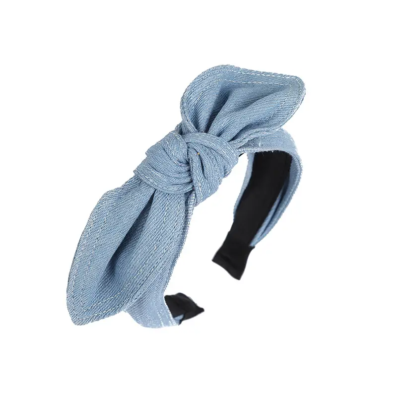 Denim Headband with Bow for Women Face Washing & Makeup — feature 11
