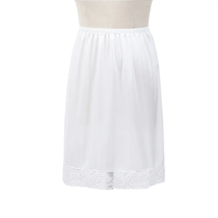 White 45cm Lace Hem Skirt for Women - Image 8