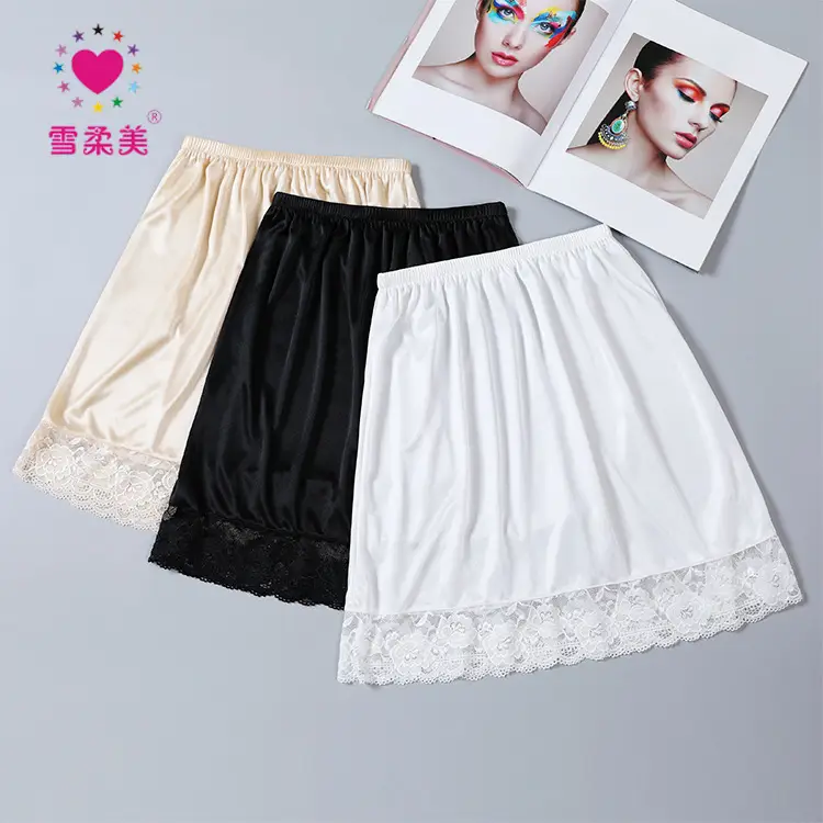 White 45cm Lace Hem Skirt for Women — feature 6