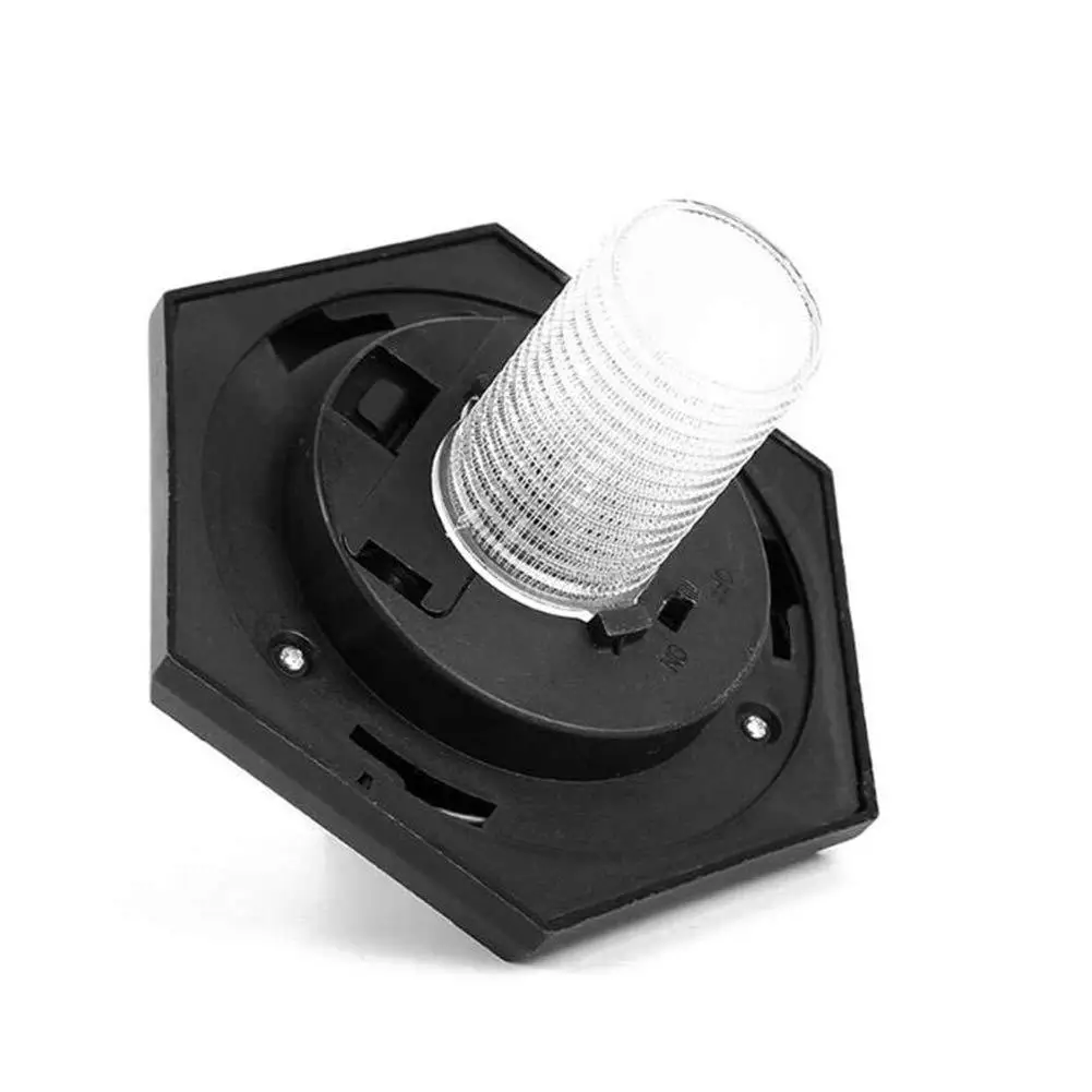 Solar Retro Hexagonal Wall Lamp Outdoor Black