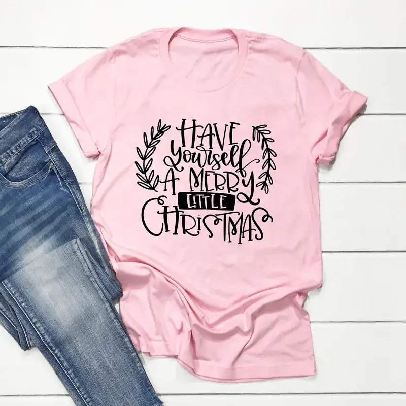 Merry Men's T-Shirt Pink Cotton Short Sleeve - Image 4