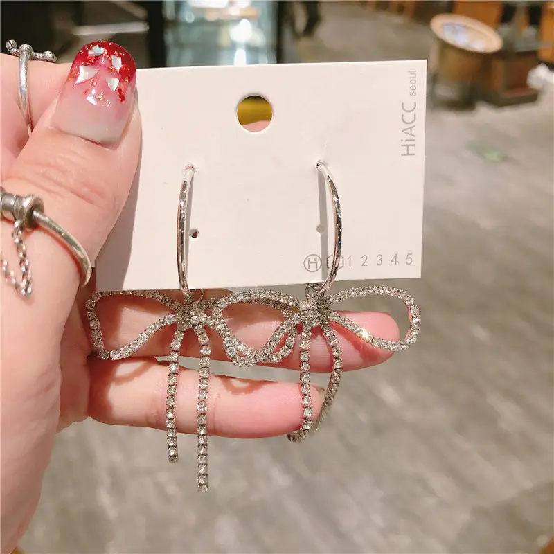 S925 Silver Bow Earrings for Women - Image 5