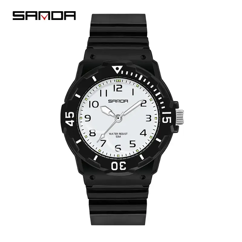 Sanda Black Analog Wristwatch for Girls - Image 2