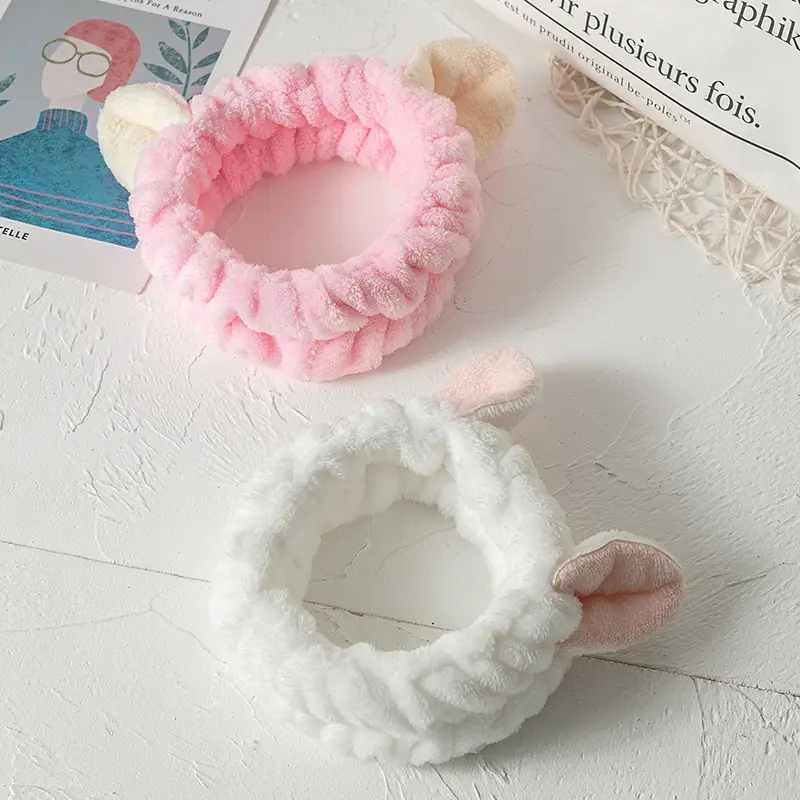 Three-Dimensional Cat Ears Hair Band Flannel Sports Makeup Face Wash Hair Accessories Small Gifts - Image 11