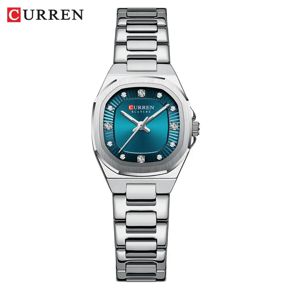 Curren Women's Blue Dial Quartz Watch Steel Band - Image 2