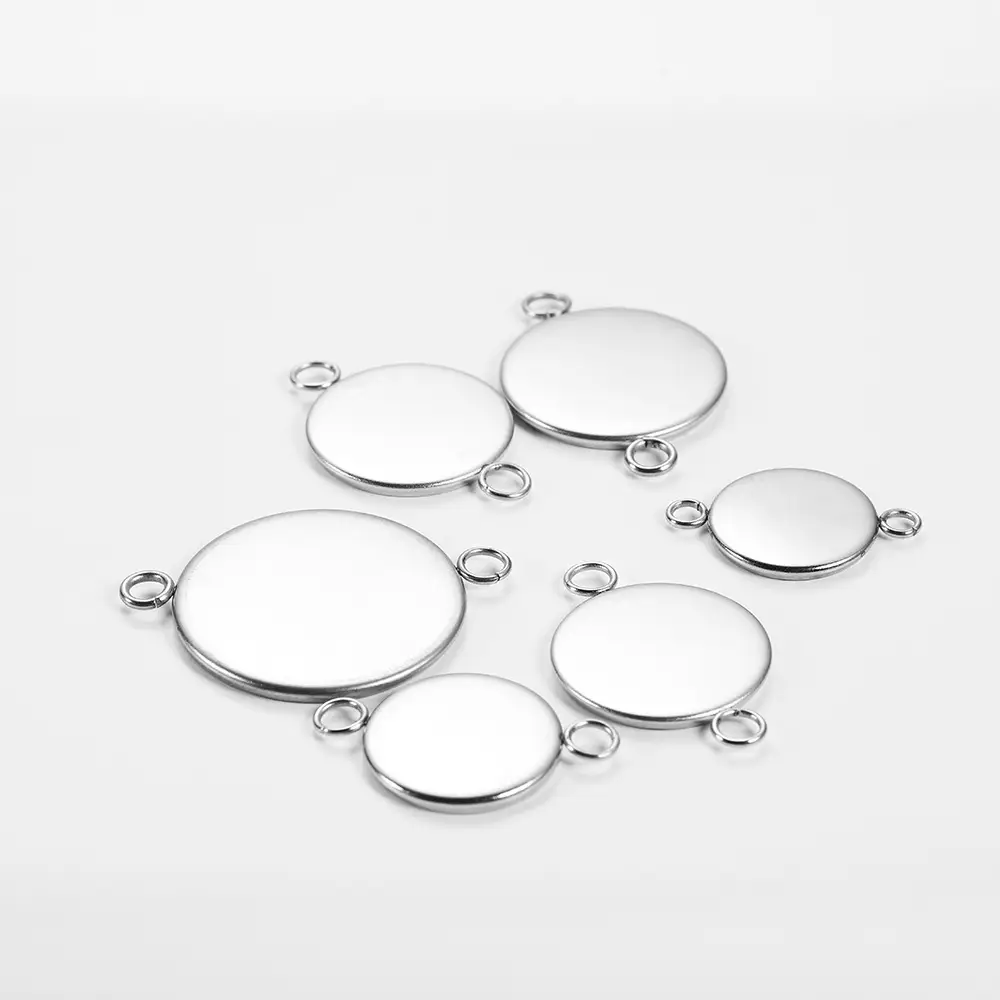 Stainless Steel Binaural Pendant with 6-25mm Base - Image 3