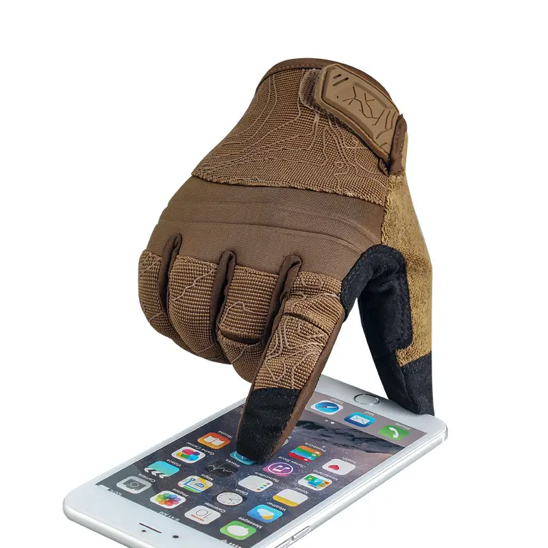 Cross-Border Outdoor Full Finger Combat Gloves Mountaineering Sports Non-Slip Cycling Motorcycle Touch Screen Breathable Tactical Gloves