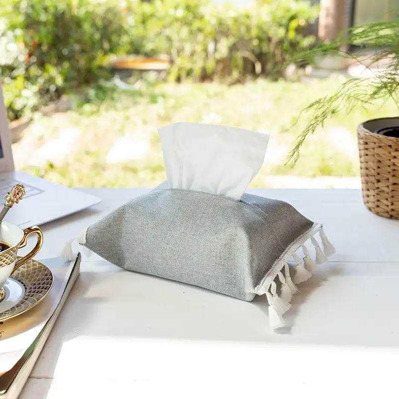 Ins Style Cotton Linen Tissue Bags Set of 5 - Image 2