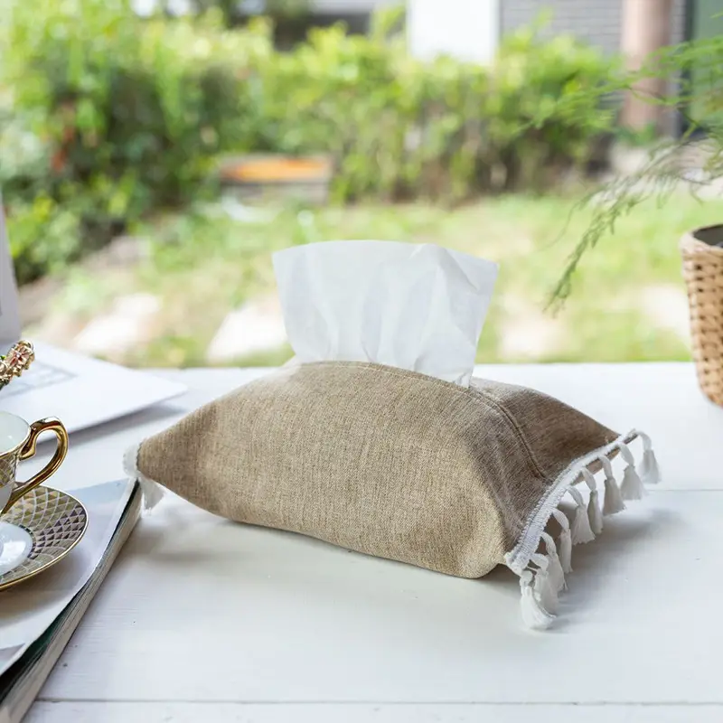 Ins Style Cotton Linen Tissue Bags Set of 5 - Image 3