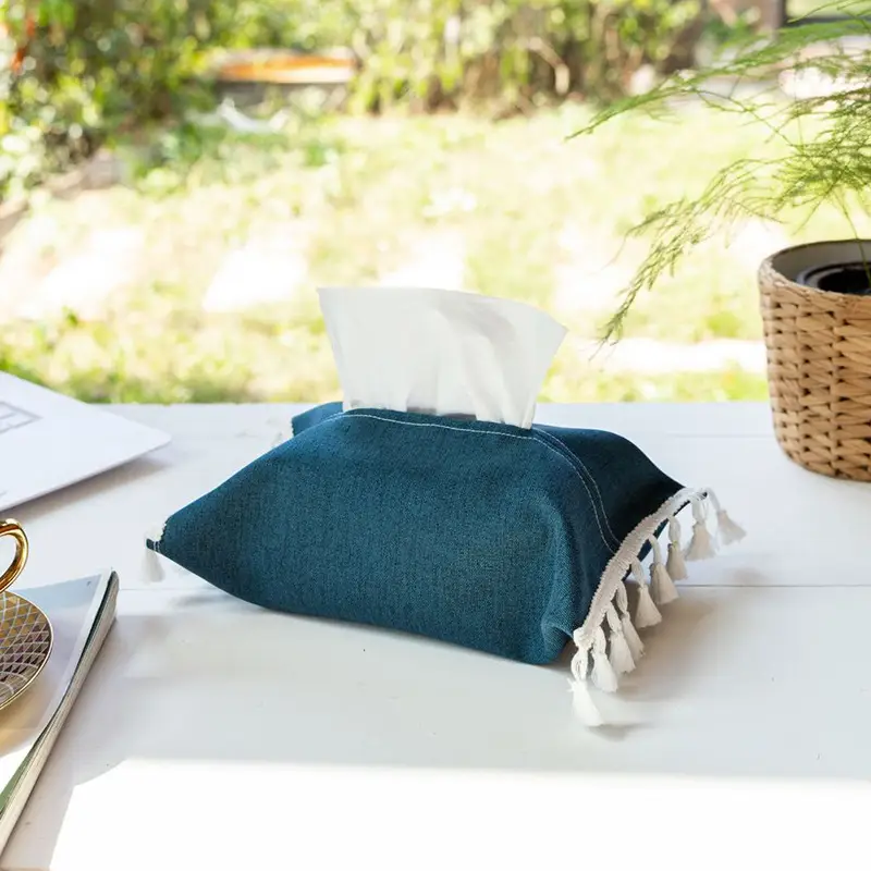 Ins Style Cotton Linen Tissue Bags Set of 5 - Image 4